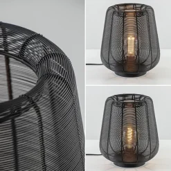 Straluma Mat zwarte draad tafellamp Adeta></noscript> Draadlampen|Light and Living