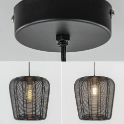 Straluma Mat zwarte hanglamp Adeta Light and Living></noscript> Draadlampen|Light and Living