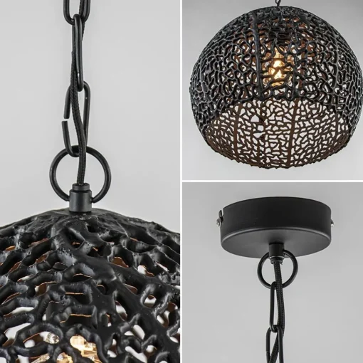 Straluma Mat zwarte hanglamp Sinula Light and Living> Light and Living|Woonkamerlampen