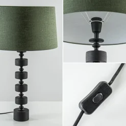 Straluma Mat zwarte lampvoet Gody exclusief kap></noscript> Lampenvoeten|Light and Living