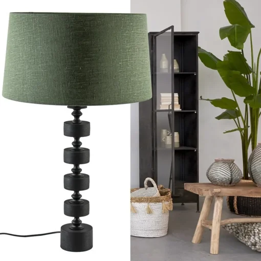 Straluma Mat zwarte lampvoet Gody exclusief kap> Lampenvoeten|Light and Living