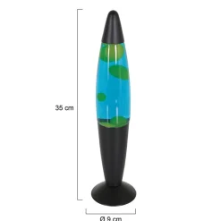 Straluma Mat zwarte lavalamp met blauw water en groene vlekken></noscript> Tienerkamerlampen|Kinderkamerverlichting