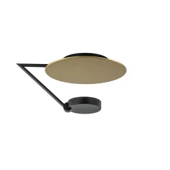 Straluma Mat zwarte LED plafondlamp met goud> Plafondlampen|Woonkamerlampen