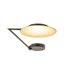 Straluma Mat zwarte LED plafondlamp met goud> Plafondlampen|Woonkamerlampen