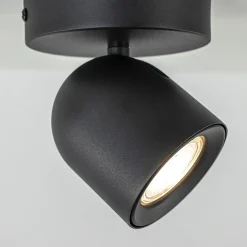 Straluma Mat zwarte opbouwspot 1-lichts verstelbaar></noscript> Plafondlampen|Opbouwspots