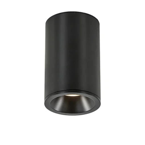 Straluma Mat zwarte opbouwspot rond IP54 badkamer/buiten> Buitenlampen|Opbouwspots