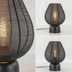 Straluma Mat zwarte tafellamp Suneko Light and Living><noscript><img width=