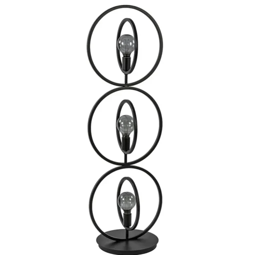 Straluma Mat zwarte vloerlamp rings> Vloerlampen|Industriële Verlichting
