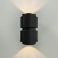 Straluma Mat zwarte wandlamp cilinder up+down G9></noscript> Eetkamerverlichting|Wandlampen