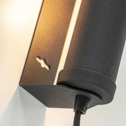Straluma Mat zwarte wandlamp met snoer></noscript> Wandlampen|Scandinavische Verlichting