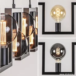 Straluma Metalen eettafel hanglamp zwart frame></noscript> Eettafellampen|Pendel Lampen