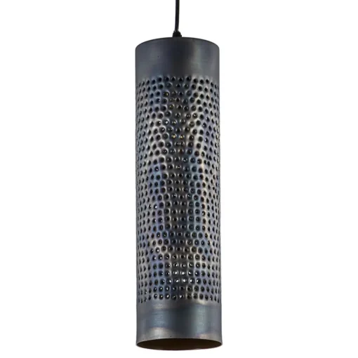 Straluma Metalen hanglamp cilinder bruin gevlamd> Nachtkastlampen|Halverlichting