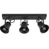 Straluma Metalen 3-l plafondlamp mat zwart verstelbaar> Opbouwspots|Woonkamerlampen