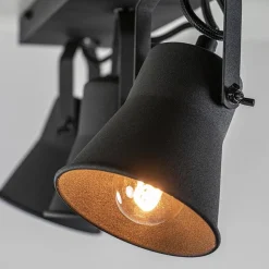 Straluma Metalen 3-l plafondlamp mat zwart verstelbaar></noscript> Opbouwspots|Woonkamerlampen