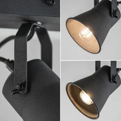 Straluma Metalen 3-l plafondlamp mat zwart verstelbaar></noscript> Opbouwspots|Woonkamerlampen
