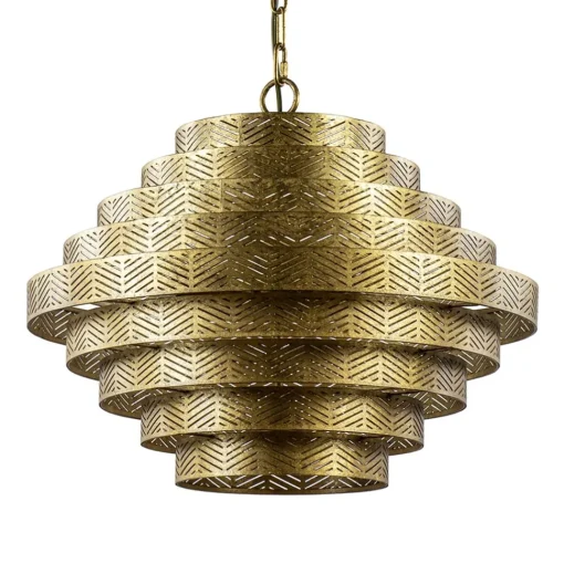 Straluma Metalen robuuste hanglamp ambachtelijk brons rond> Eettafellampen|Kantoorverlichting