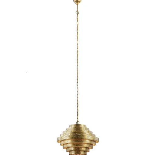 Straluma Metalen robuuste hanglamp ambachtelijk brons rond> Eettafellampen|Kantoorverlichting