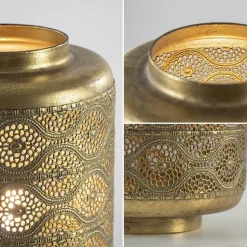 Straluma Metalen tafellamp lantaarn goud Oriental></noscript> Tafellampen|Landelijke Verlichting
