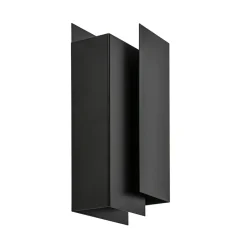 Straluma Metalen wandlamp zwart met overlap> Wandlampen|Design Verlichting