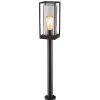 Straluma Moderne buitenlamp lantaarn op paal zwart met helder glas> Buitenlampen