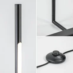 Straluma Moderne design vloerlamp zwart inclusief dimbaar LED></noscript> Vloerlampen|LED Vloerlampen