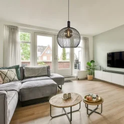 Straluma Moderne draad hanglamp mat zwart 50 cm></noscript> Draadlampen|Eetkamerverlichting