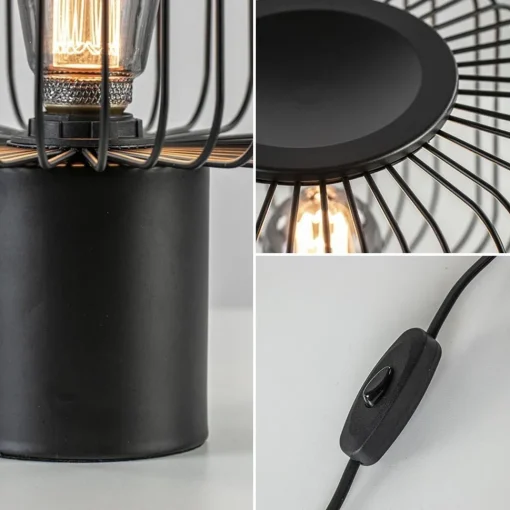 Straluma Moderne draad tafellamp mat zwart> Tafellampen|Draadlampen