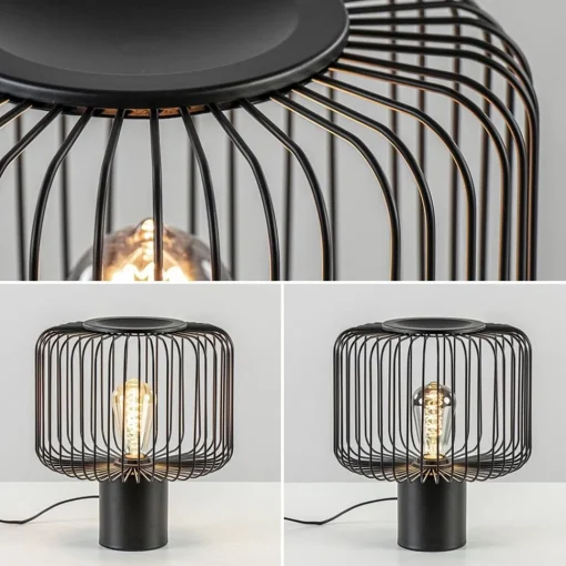 Straluma Moderne draad tafellamp mat zwart> Tafellampen|Draadlampen