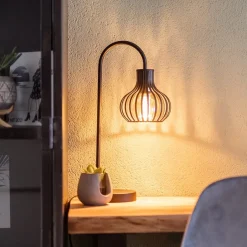 Straluma Moderne draad tafellamp onion mat zwart><noscript><img width=