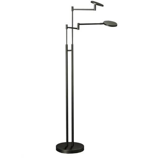 Straluma Moderne dubbele LED leeslamp antraciet> Vloerlampen|Leeslampen