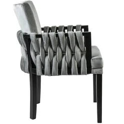 Straluma Moderne eetkamerstoel verlours grijs met zwart></noscript> Eetkamerstoelen