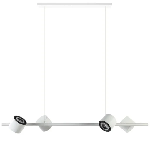 Straluma Moderne hanglamp wit met verstelbare LED spots> Hanglampen|Eettafellampen
