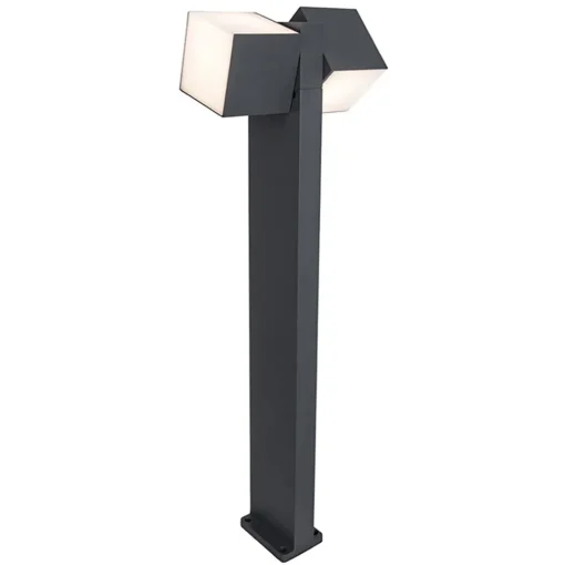 Straluma Moderne LED buitenlamp dubbele kubus op paal IP54> Buitenlampen