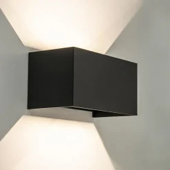Straluma Moderne LED buitenlamp mat zwart verstelbaar IP54> Wandlampen|Buitenlampen