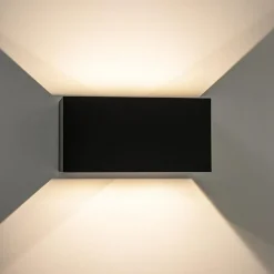 Straluma Moderne LED buitenlamp mat zwart verstelbaar IP54></noscript> Wandlampen|Buitenlampen