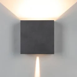 Straluma Moderne LED buitenlamp rechthoekig zwart IP65> Wandlampen|Buitenlampen