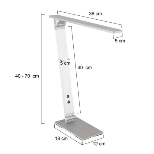 Straluma Moderne LED bureaulamp geborsteld staal verstelbaar> Tafellampen|Bureaulampen