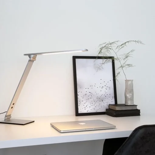 Straluma Moderne LED bureaulamp geborsteld staal verstelbaar> Tafellampen|Bureaulampen