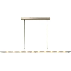 Straluma Moderne LED hanglamp nikkel met helder glas> Hanglampen|Eettafellampen