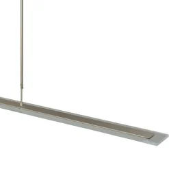 Straluma Moderne LED hanglamp nikkel met helder glas></noscript> Hanglampen|Eettafellampen