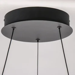 Straluma Moderne LED hanglamp zwarte ring 80 cm></noscript> Hanglampen|Eettafellampen