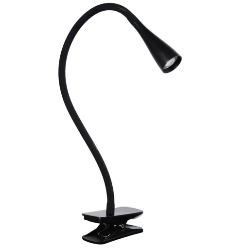 Straluma Moderne LED klemlamp zwart inclusief dimbaar LED> Woonkamerlampen|Tienerkamerlampen