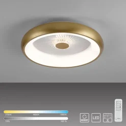 Straluma Moderne LED plafondlamp mat goud met remote dimbaar> Plafondlampen|Wandlampen