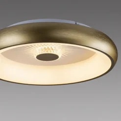 Straluma Moderne LED plafondlamp mat goud met remote dimbaar></noscript> Plafondlampen|Wandlampen