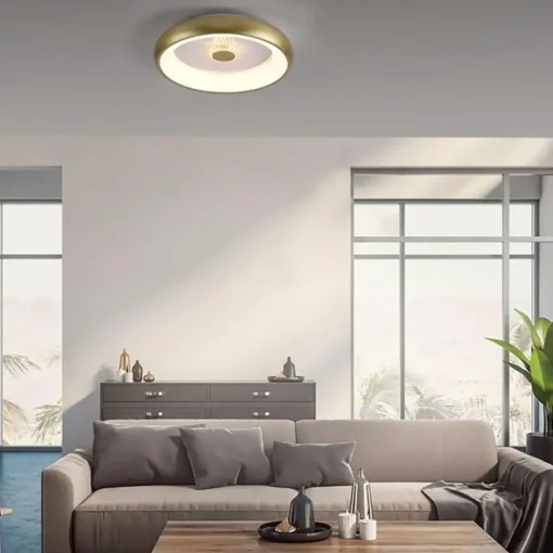 Straluma Moderne LED plafondlamp mat goud met remote dimbaar> Plafondlampen|Wandlampen