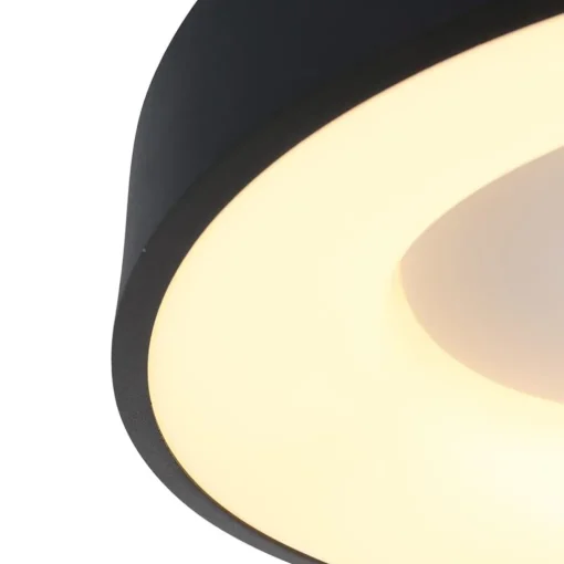 Straluma Moderne LED plafonnière zwart rond 30 cm> Plafondlampen|Plafonnières