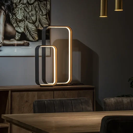 Straluma Moderne LED tafellamp zwart/goud klein> Tafellampen|LED Tafellampen