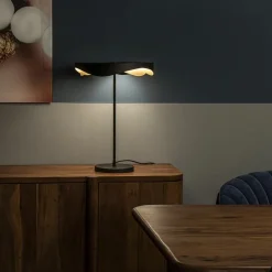 Straluma Moderne LED tafellamp zwart met goud dimbaar></noscript> Tafellampen|LED Tafellampen