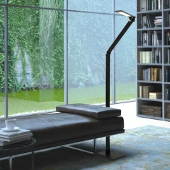 Straluma Moderne LED vloerlamp leeslamp zwart dimbaar></noscript> Vloerlampen|Leeslampen