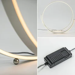 Straluma Moderne LED vloerlamp nikkel dimbaar><noscript><img width=